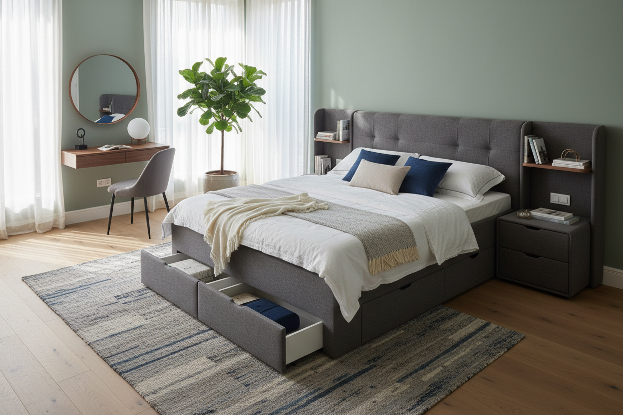 Mastering the Design of Beds with Storage for a Luxury Look – HOMSEE