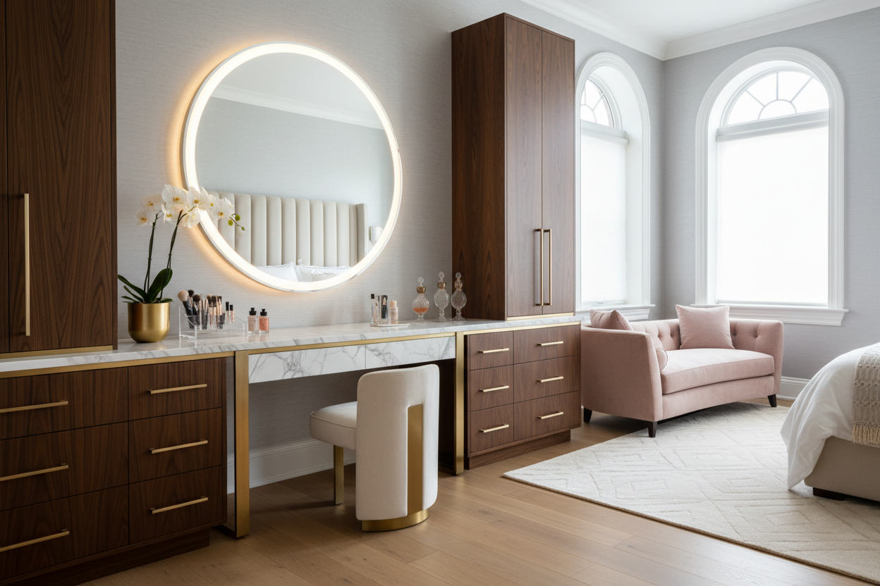 Make-Up Stations: How to Create a High-End Custom Vanity – HOMSEE