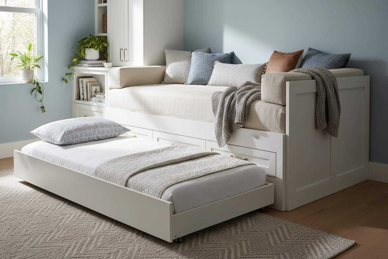 Why a Built-In Daybed with Trundle Is the Space-Saving Hack Your Home ...