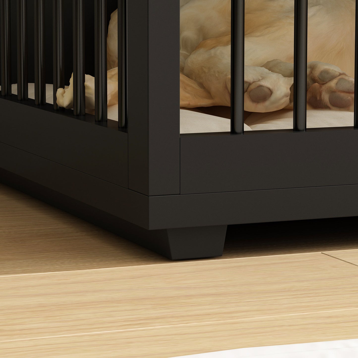 Large Dog Crate Furniture with 4 Drawers and Divider