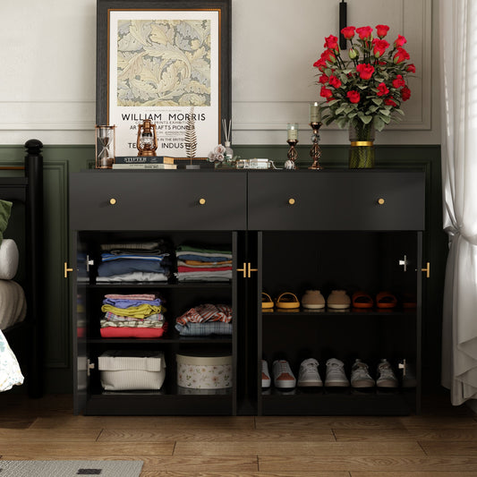 47.2"W Sideboard With 2 Drawer 4 Door