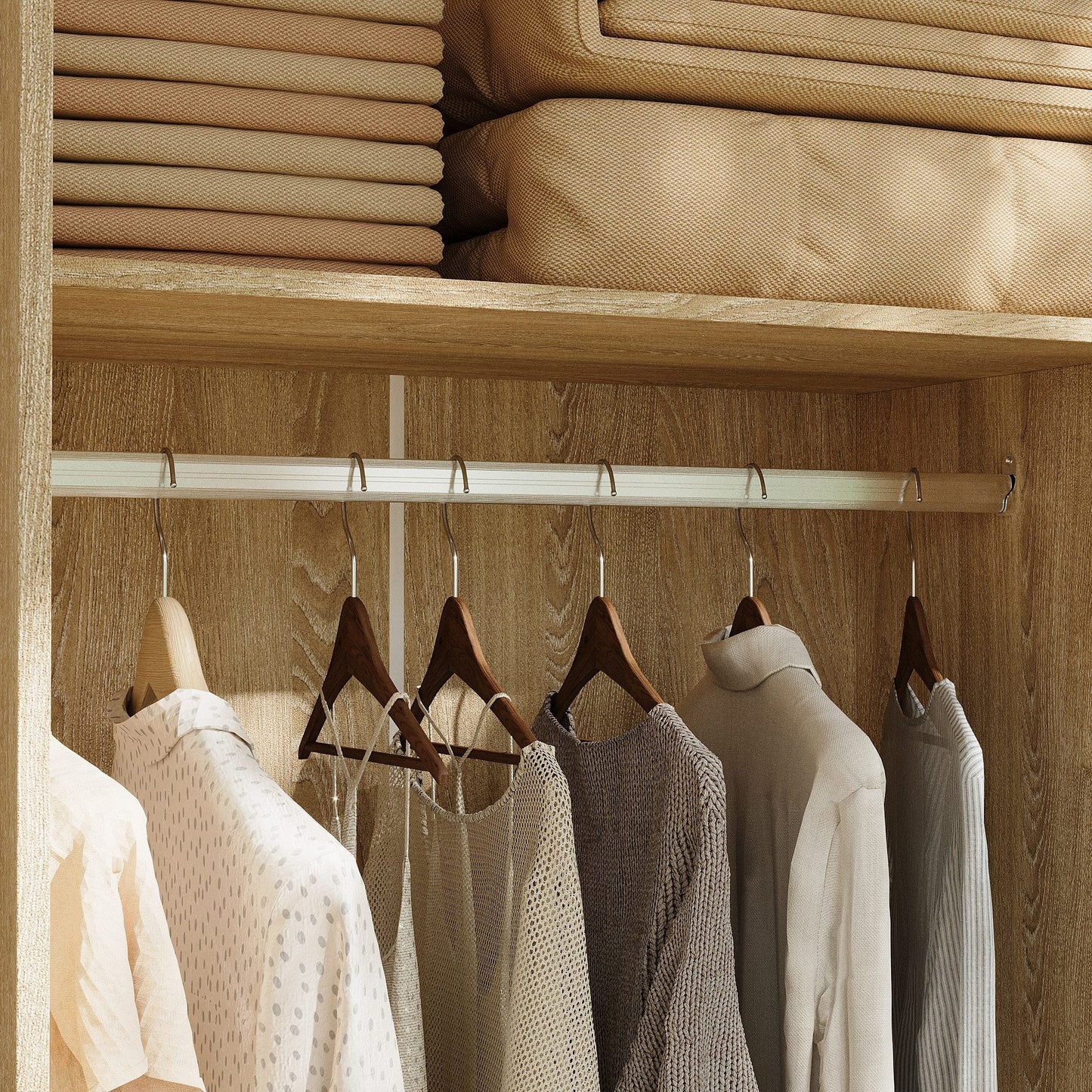 Warm White Sliding Door Closet System
