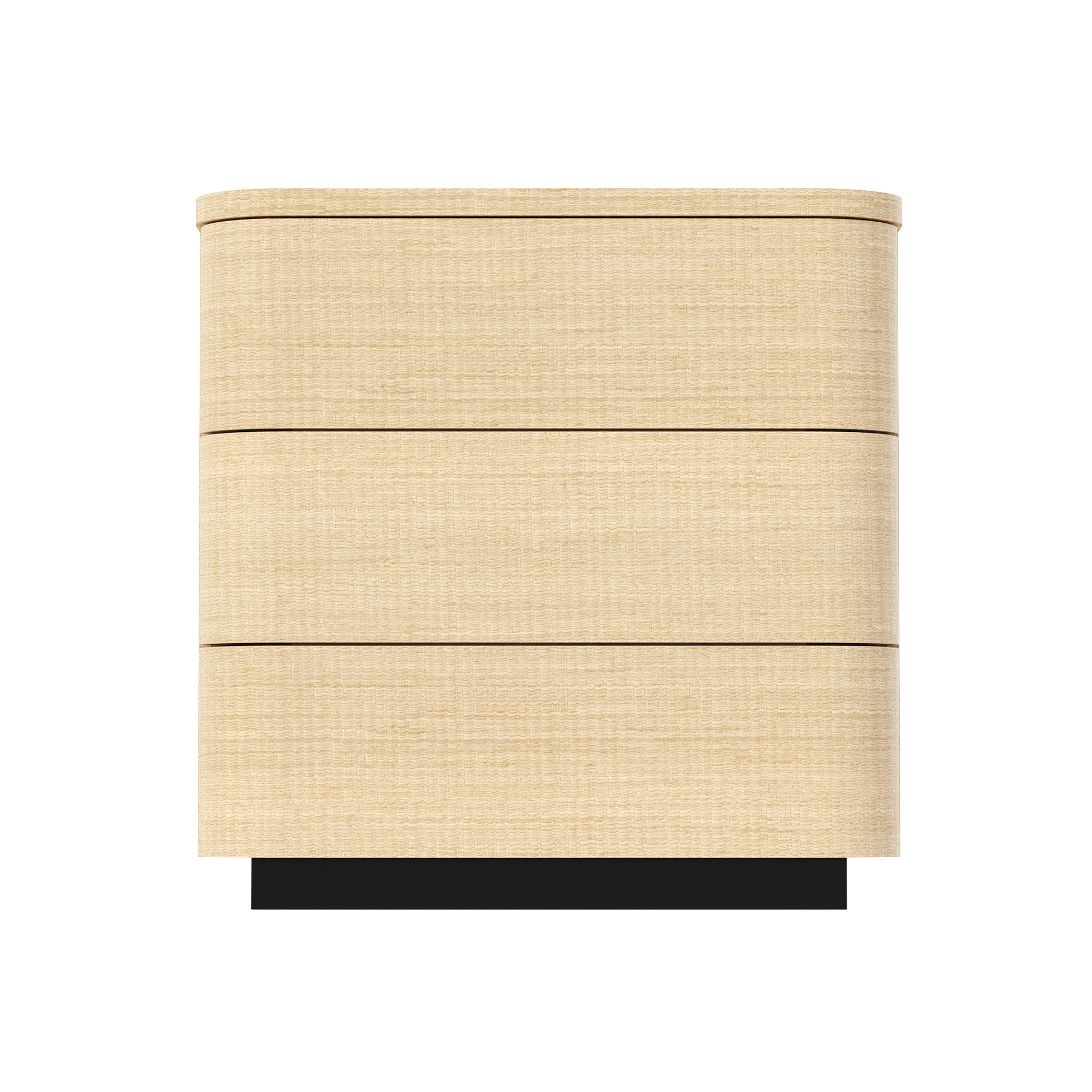 Orbis 3-Drawer Curved Dresser – Natural Wood