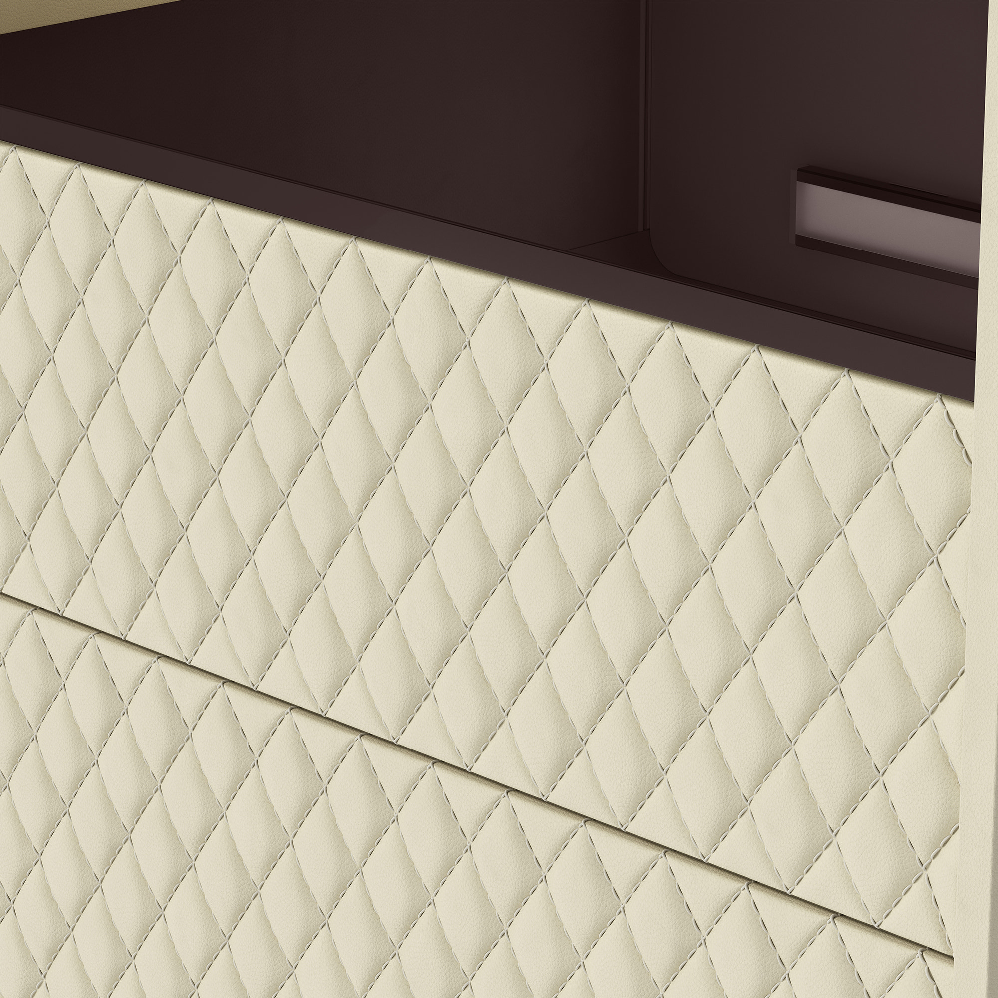 Sartelle Diamond-Stitch Chest