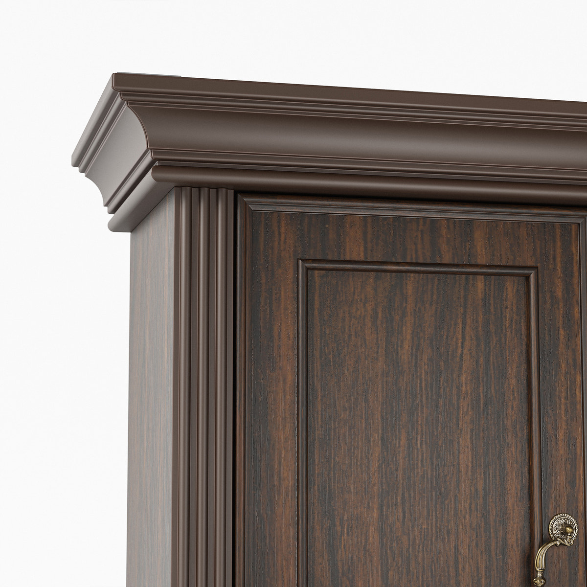 L-Shaped Executive Desk with Storage - Walnut Brown