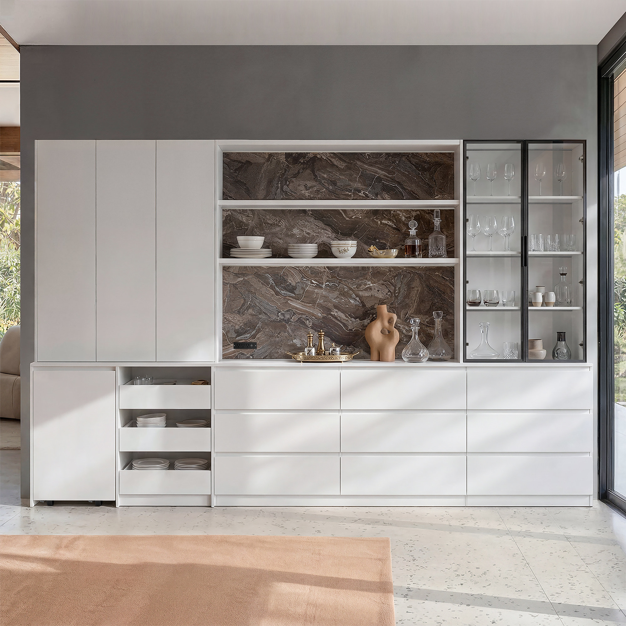 Modern Luxe Pantry Storage Wall System