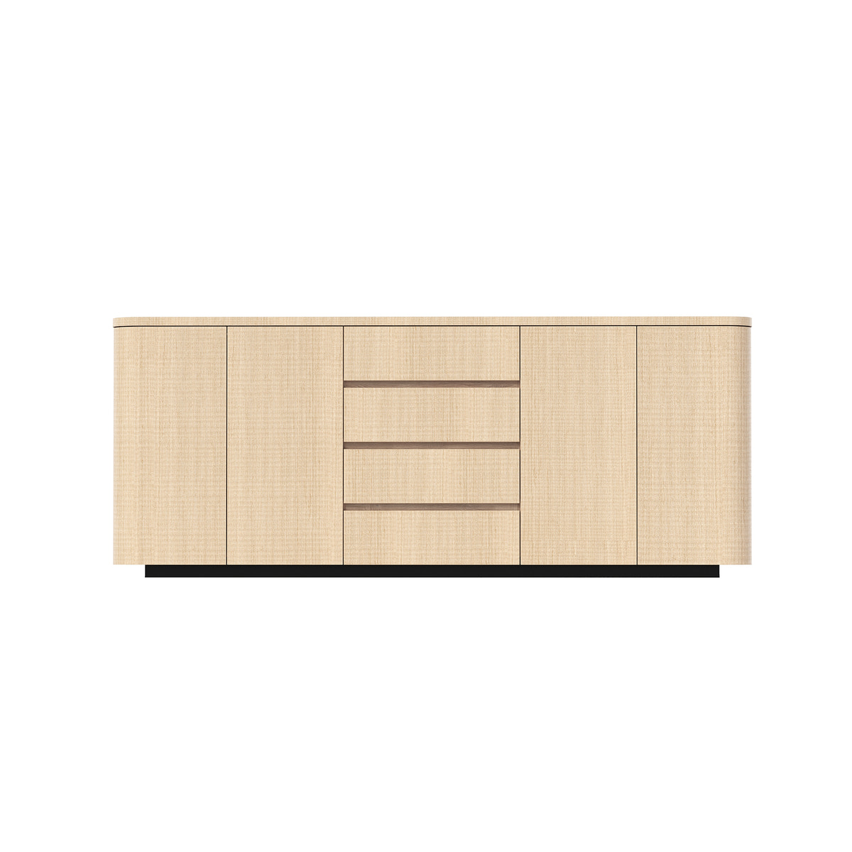 Orbis Rounded Edge Sideboard – Natural Wood