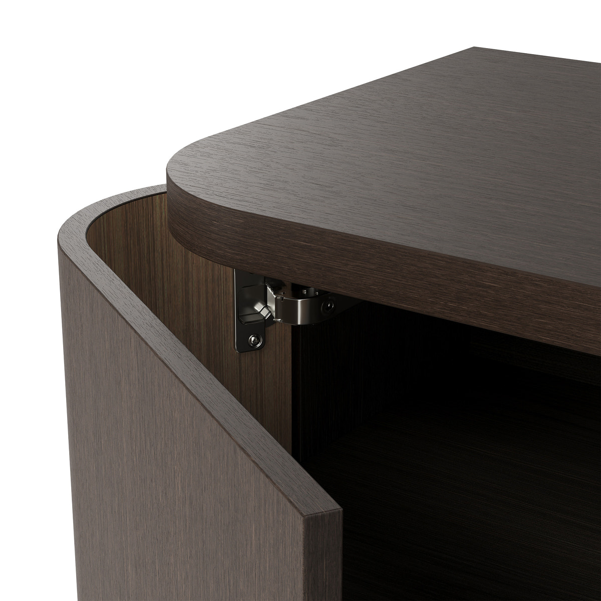 Orbis Streamline Edge TV Console – Black Walnut