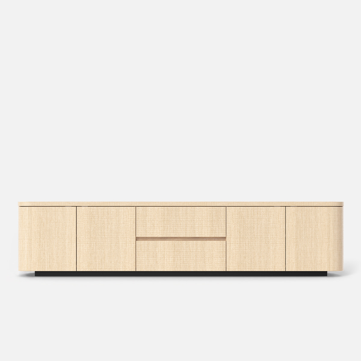Orbis Streamline Edge TV Console – Natural Wood