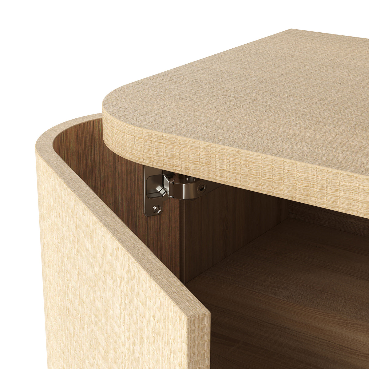 Orbis Streamline Edge TV Console – Natural Wood
