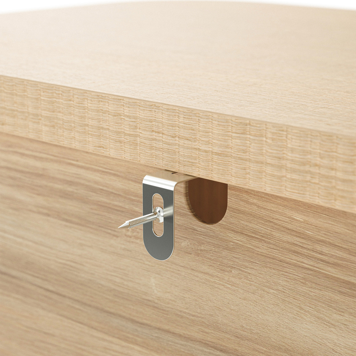Orbis Streamline Edge TV Console – Natural Wood