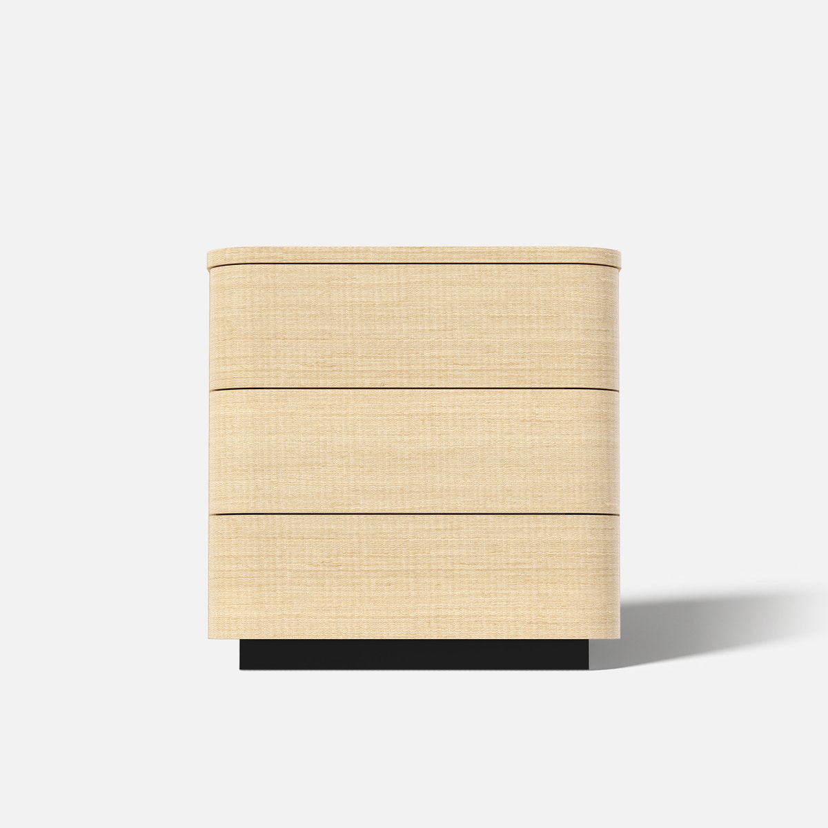 Orbis 3-Drawer Curved Dresser – Natural Wood