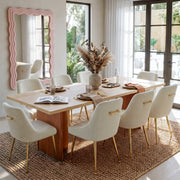 Two-Tone Dining Table Set for 8