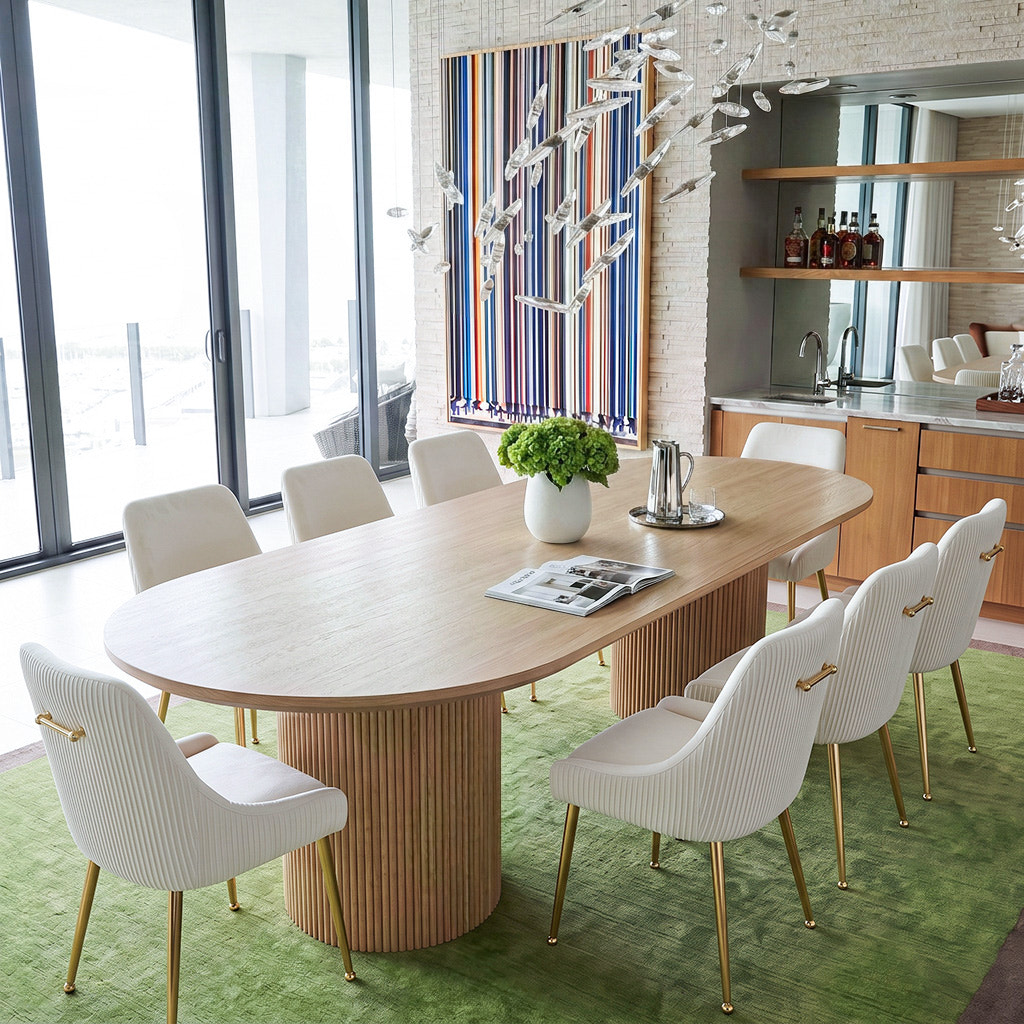 9-Piece Round Pedestal Dining Set