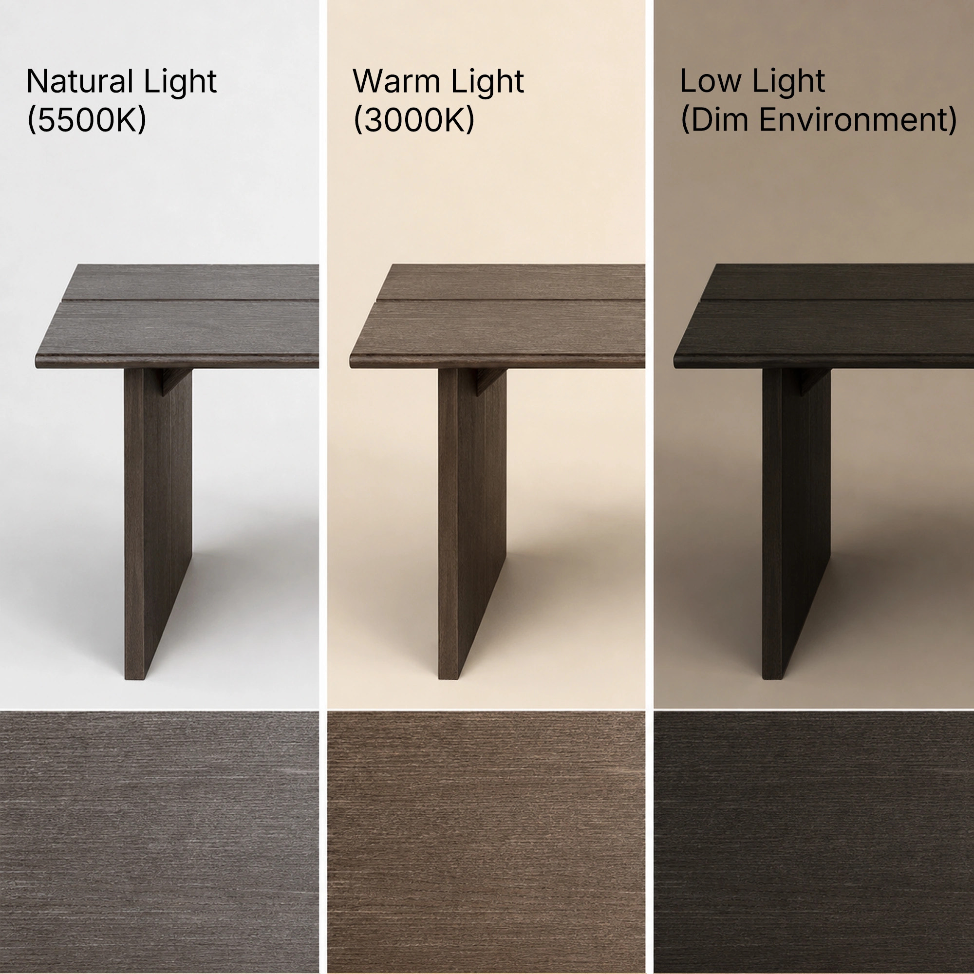 7-Piece Dark Wood Split-Top Dining Table Set