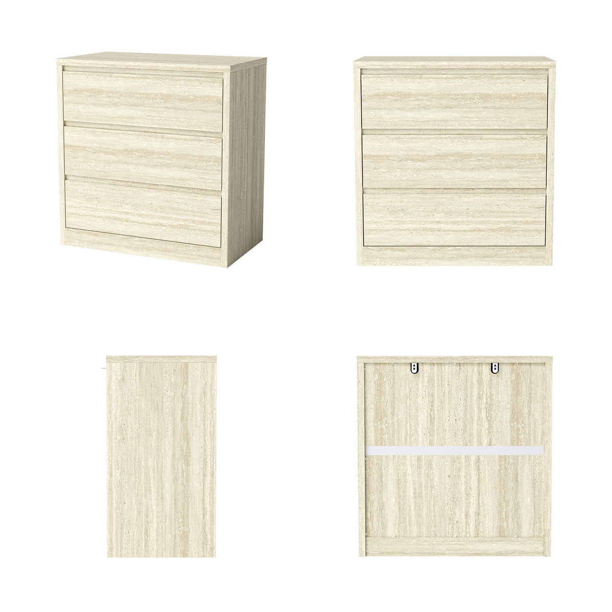 Travero 3-Drawer Nightstand