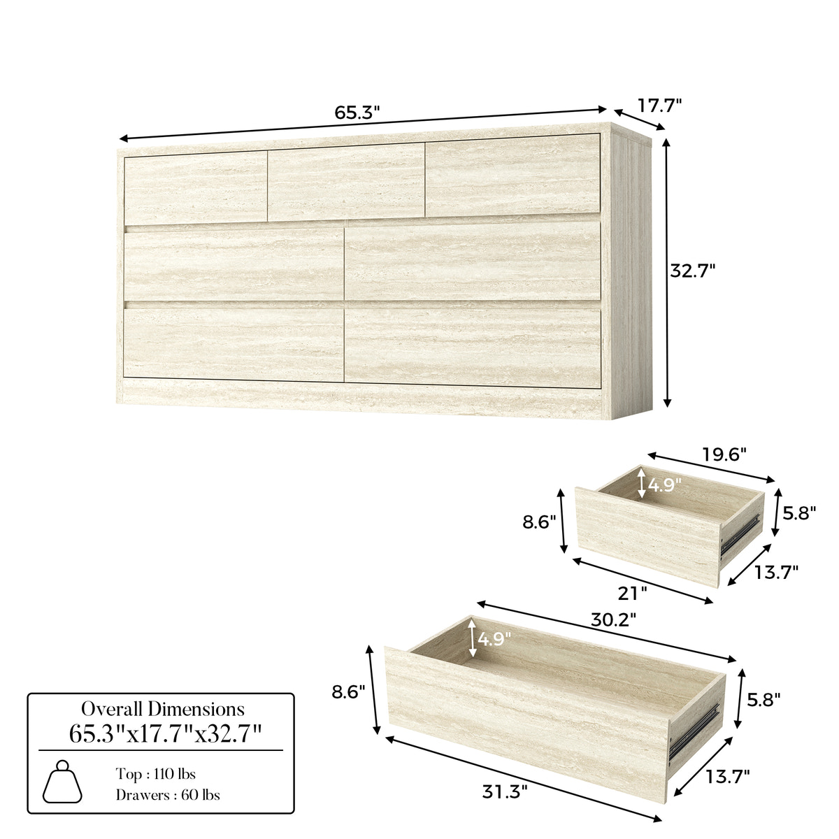 Travero 7-Drawer Dresser