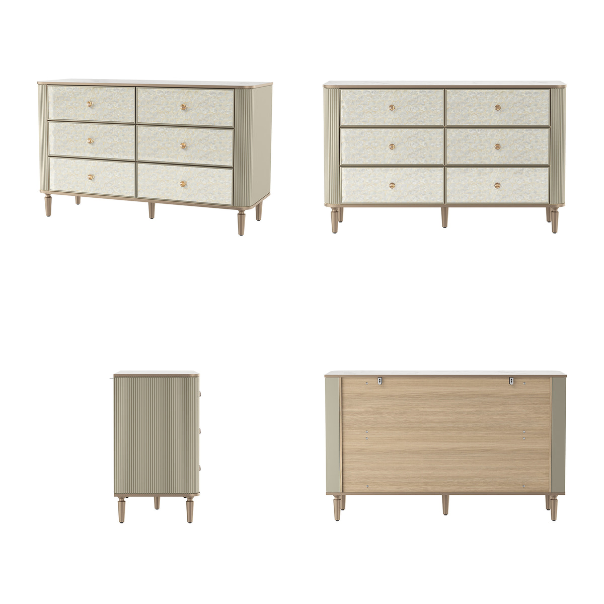 Nacre 6-Drawer Dresser