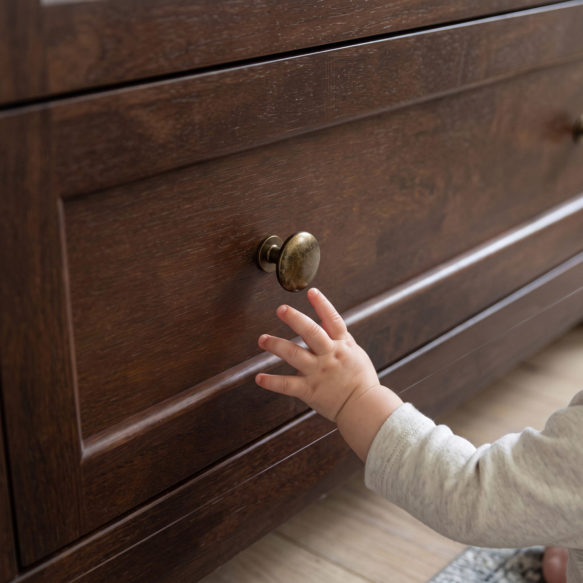 6-Door Wardrobe Armoire with Drawers - Dark Brown