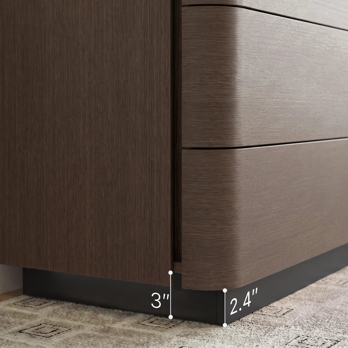 Raised Base, Smooth Drawer Access