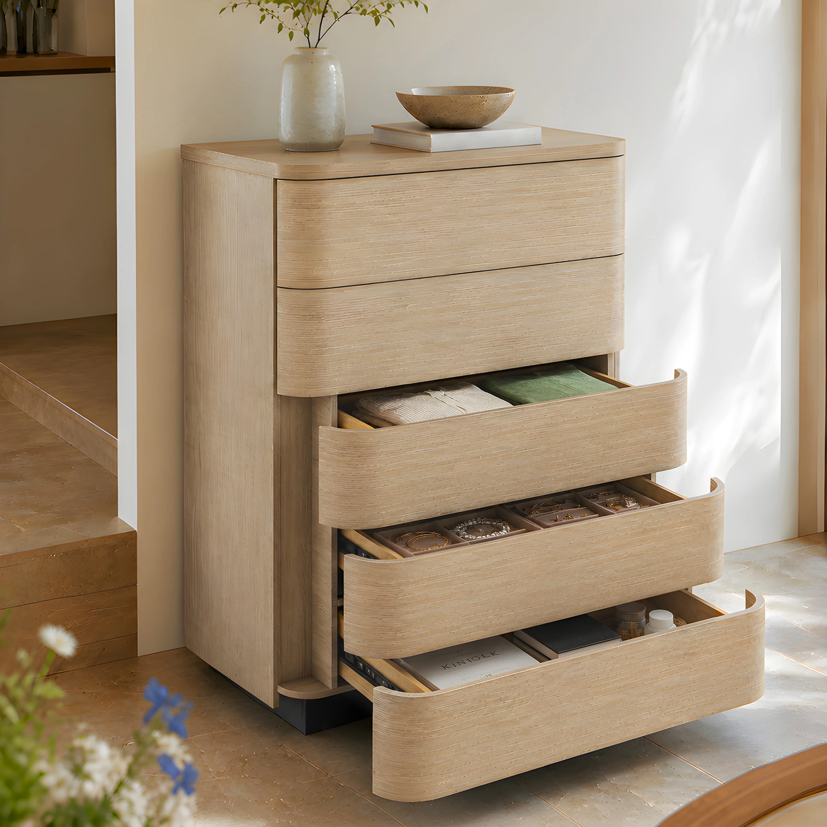 Orbis 5-Drawer Curved Chest