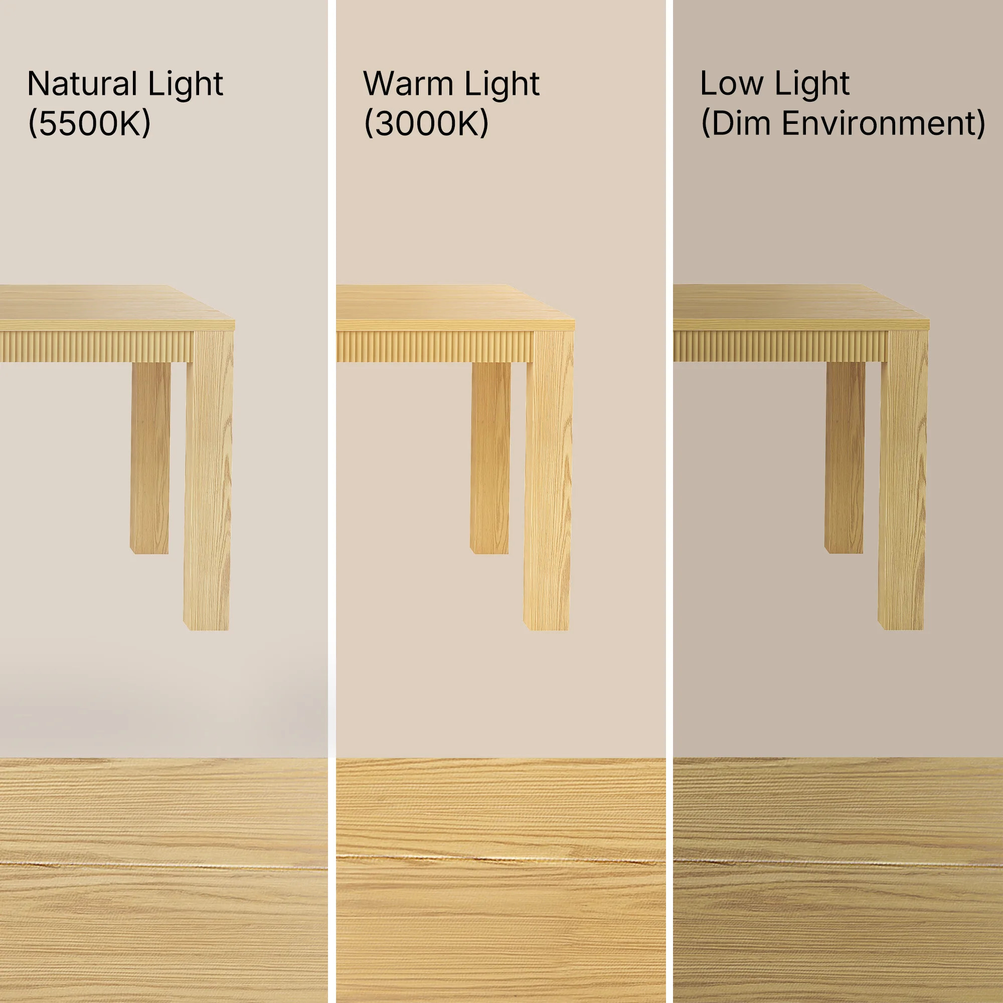 Wave Edge Dining Table Set for 4