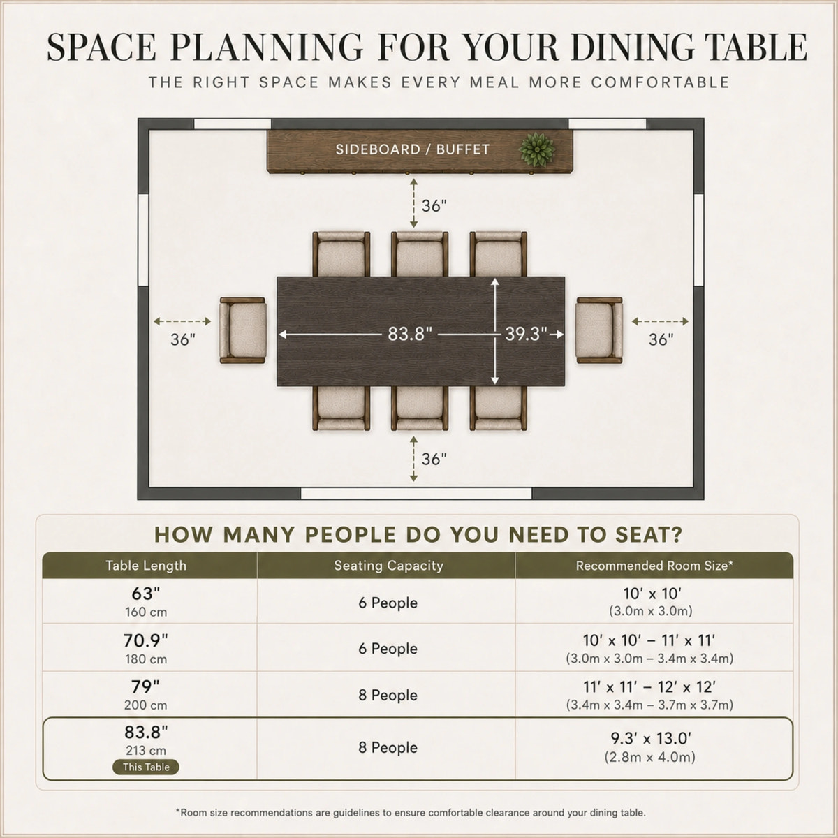 Stepped Leg Dining Table