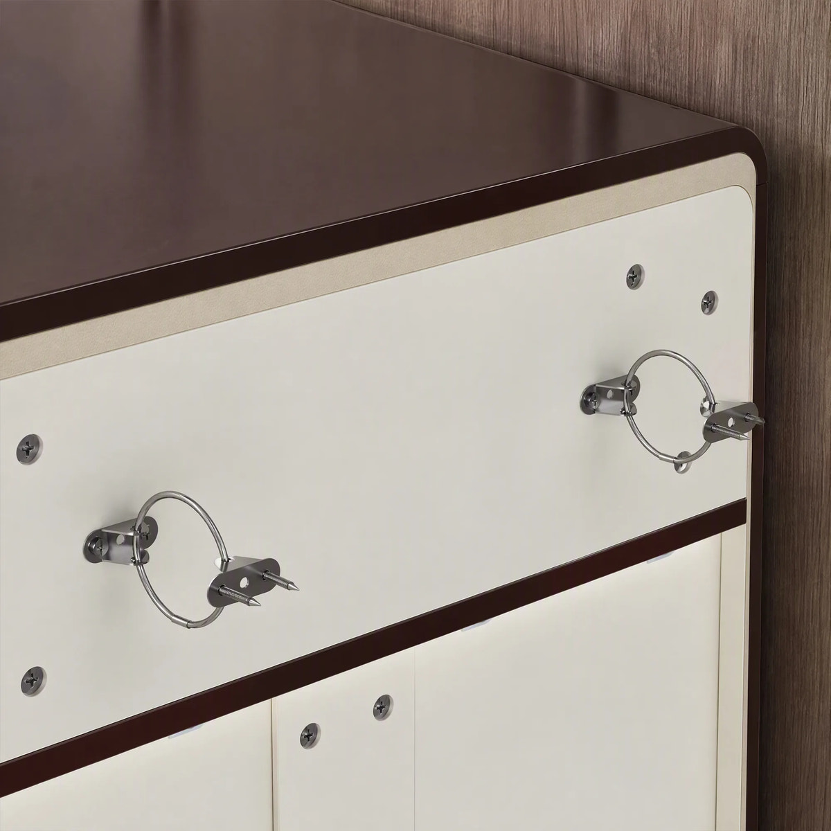 Sartelle Faux Leather Upholstered Drawer Chest