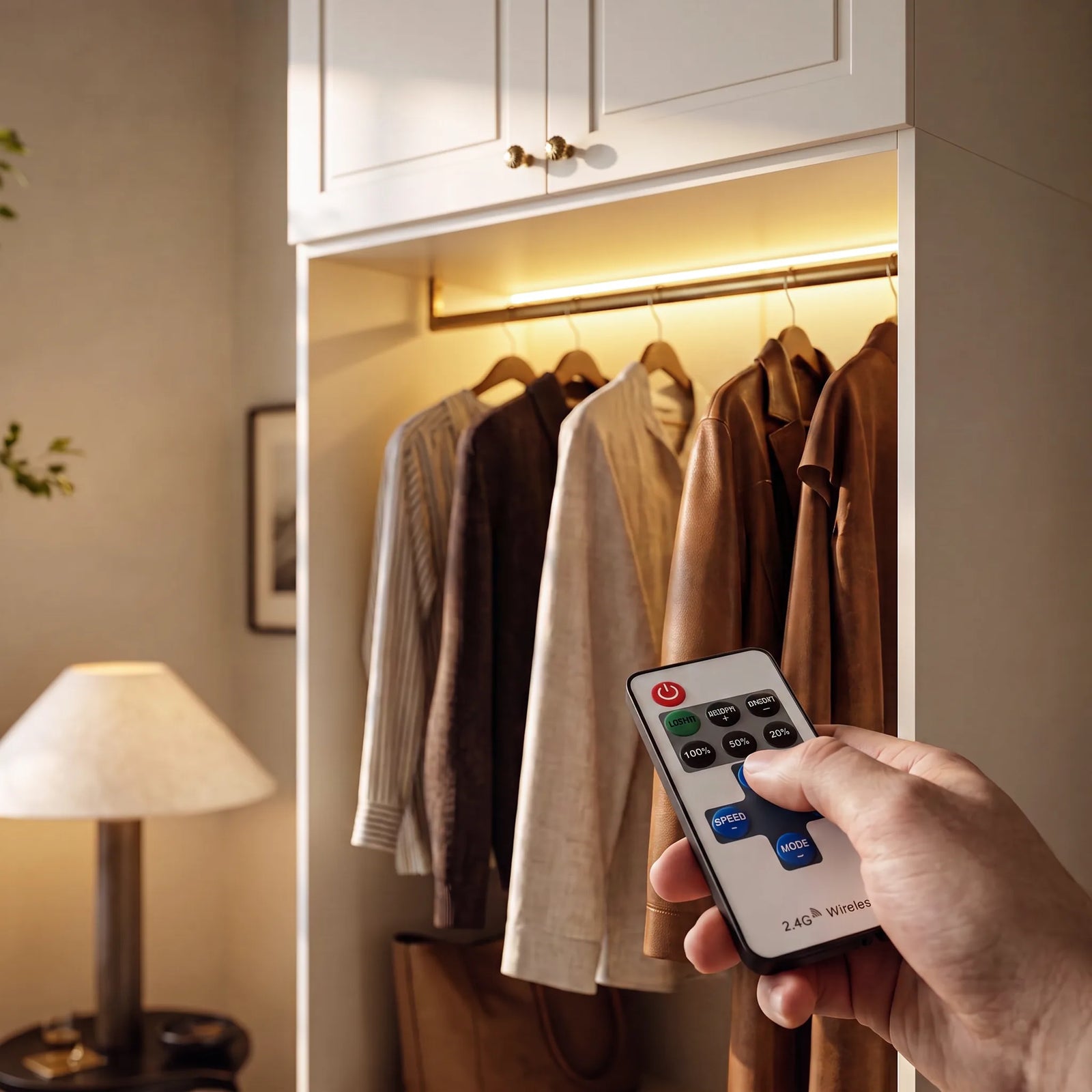 Brighten the Closet in One Click