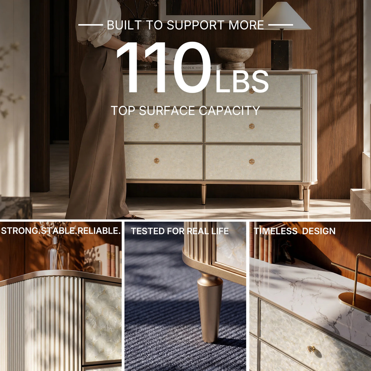 Nacre 6-Drawer Dresser