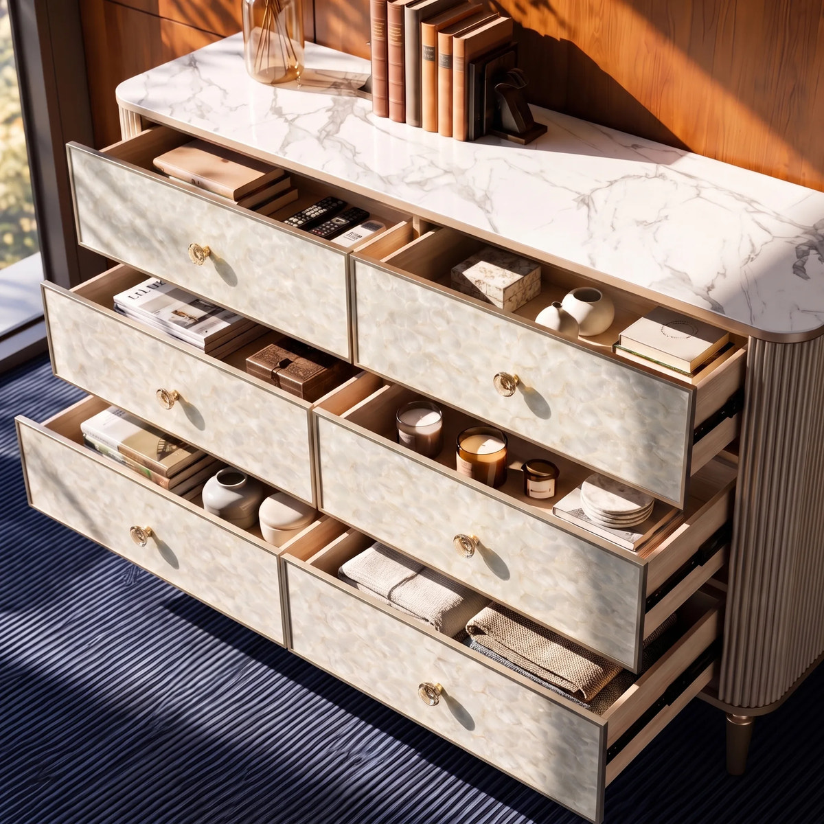 Nacre 6-Drawer Dresser