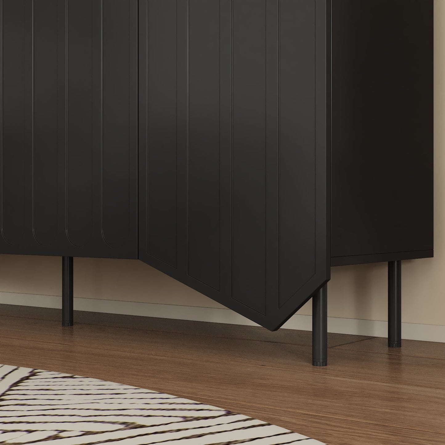 63" W Sideboard Cabinet Buffet Storage Cabinet