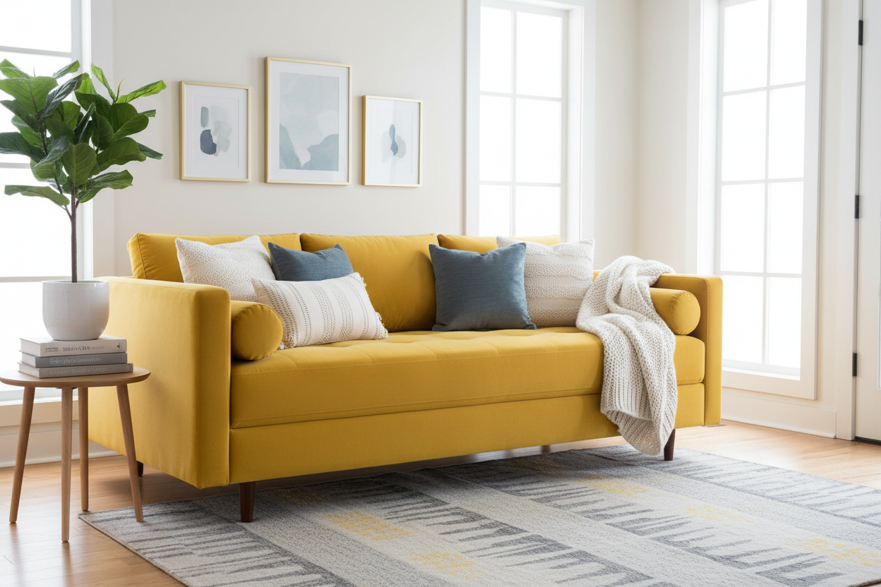 Bring the Sunshine In: How to Style a Yellow Daybed for Any Room
