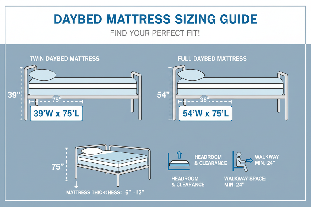 Daybed Mattress Sizing Guide: Getting the Perfect Fit for Your Space