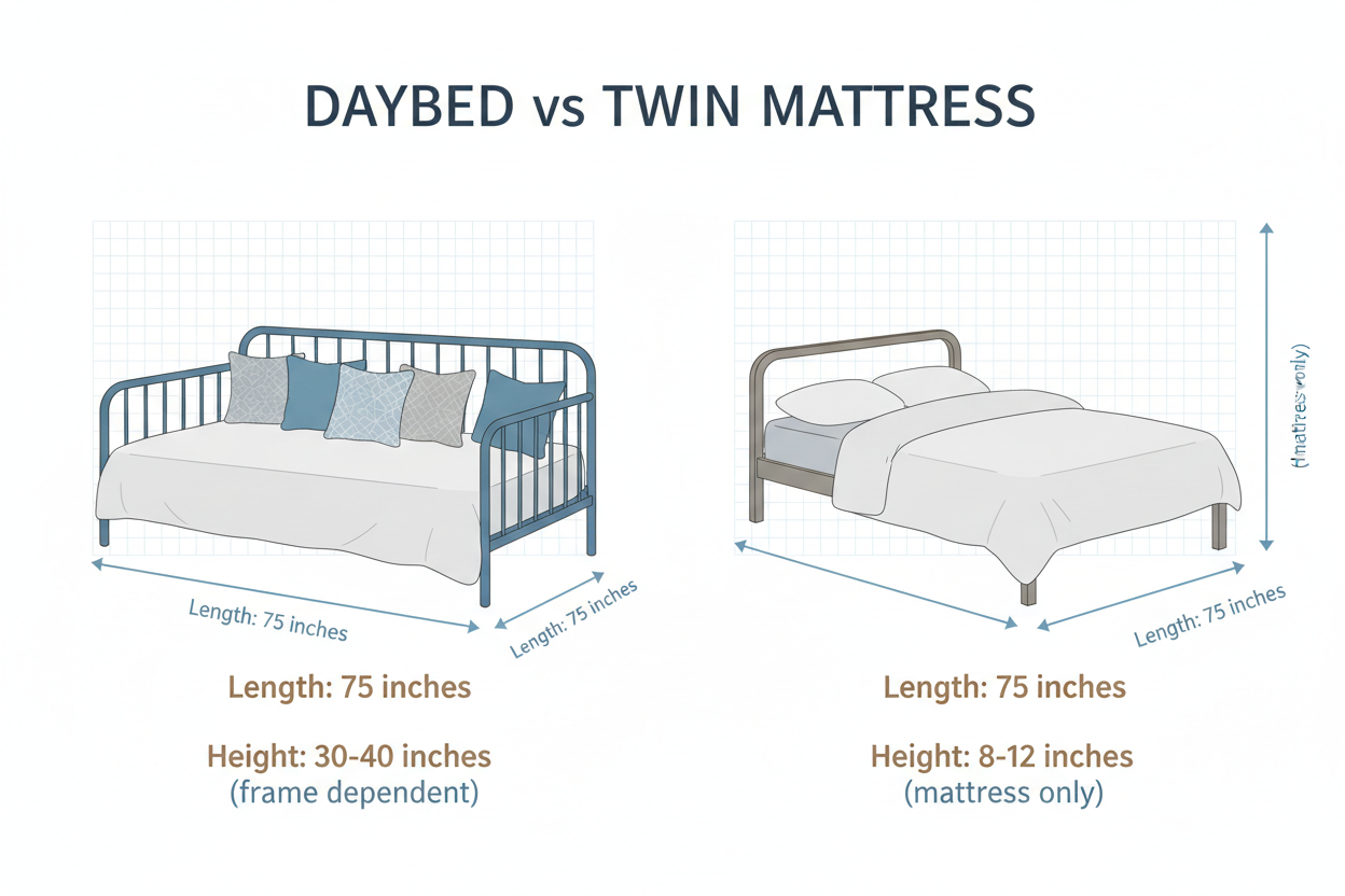 Daybed vs Twin Mattress Size: The Complete Guide (2025)