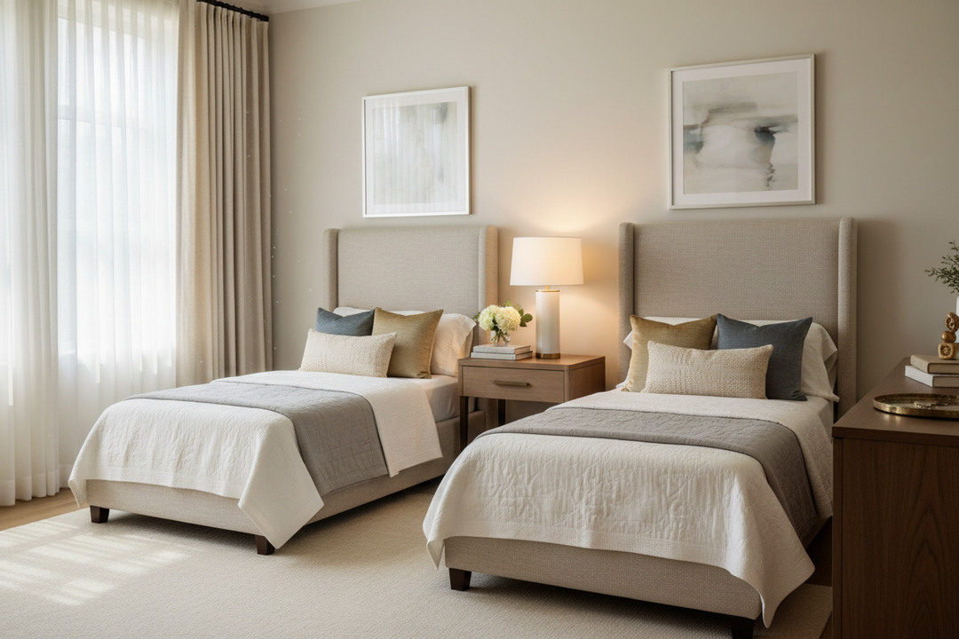 Double the Comfort: How to Style a Grown-Up Twin Bed Room Without the Dorm Vibe