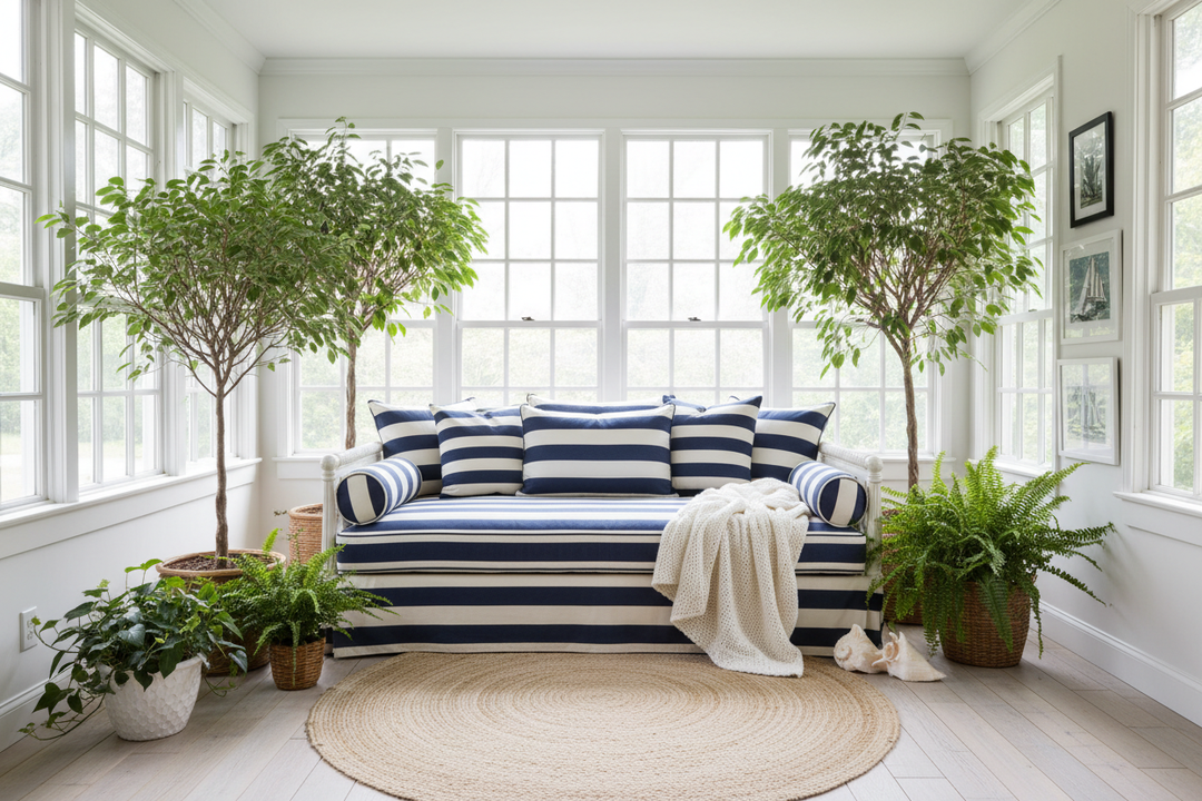 From Guest Room to Sunroom: Why We’re Obsessed with the Striped Daybed Look