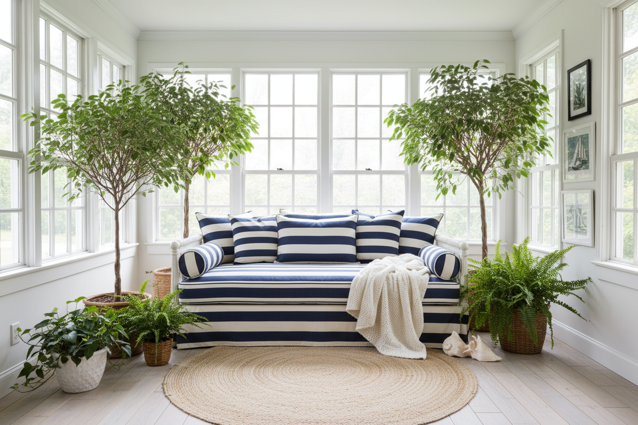 From Guest Room to Sunroom: Why We’re Obsessed with the Striped Daybed Look