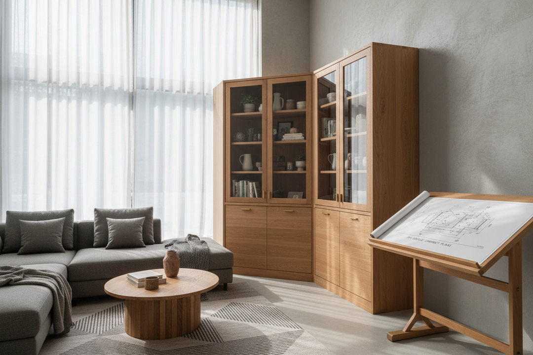 DIY display cabinet plans: Designing for awkward spaces