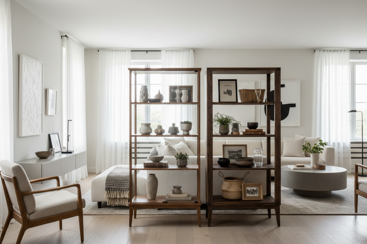 The free standing display cabinet: Why I skip costly built-ins