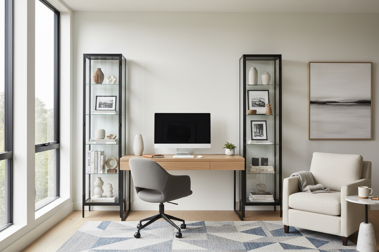Freedom display cabinets: Nailing your home office backdrop