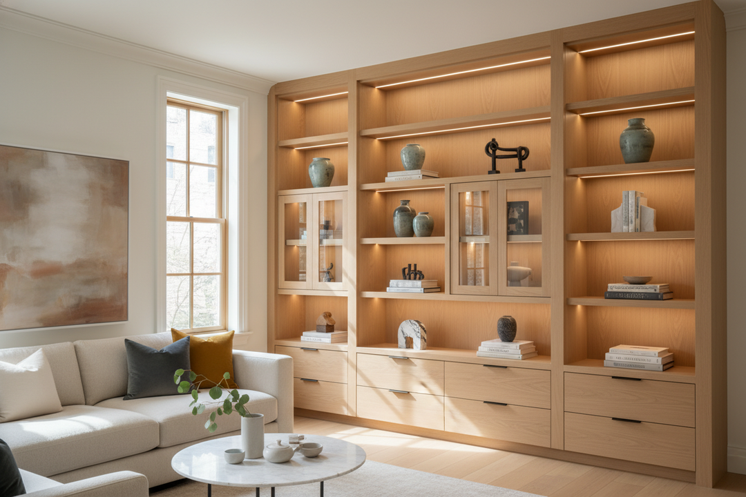 Built-in display cabinet ideas: The builder-grade upgrade