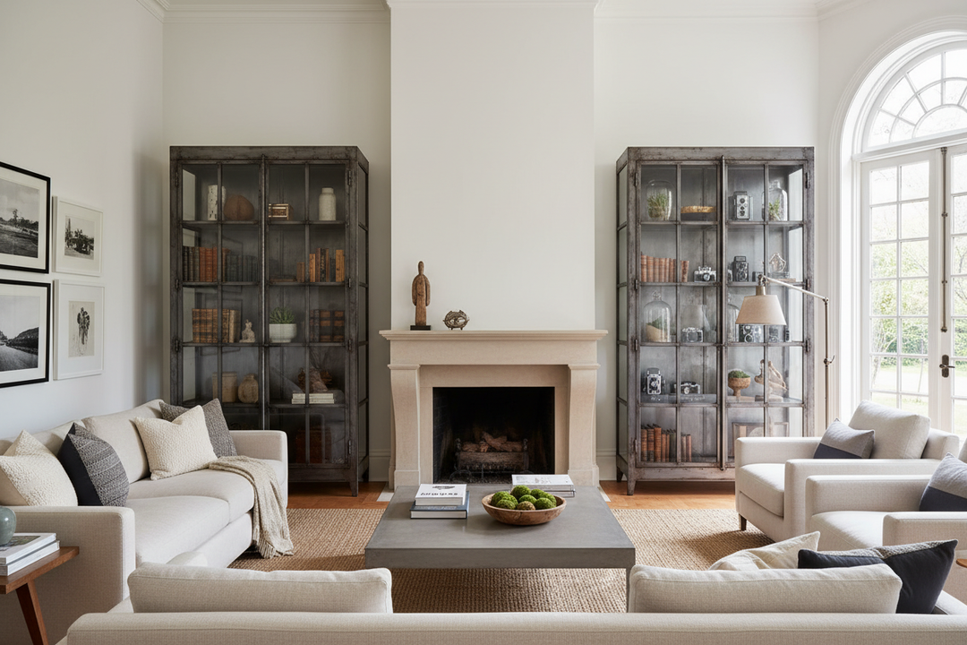 Industrial display cabinets: Making raw steel work in soft rooms
