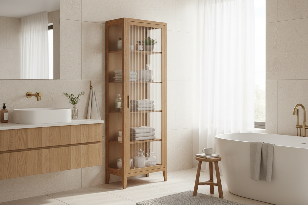 Why a Wooden Display Cabinet Belongs in the Bathroom