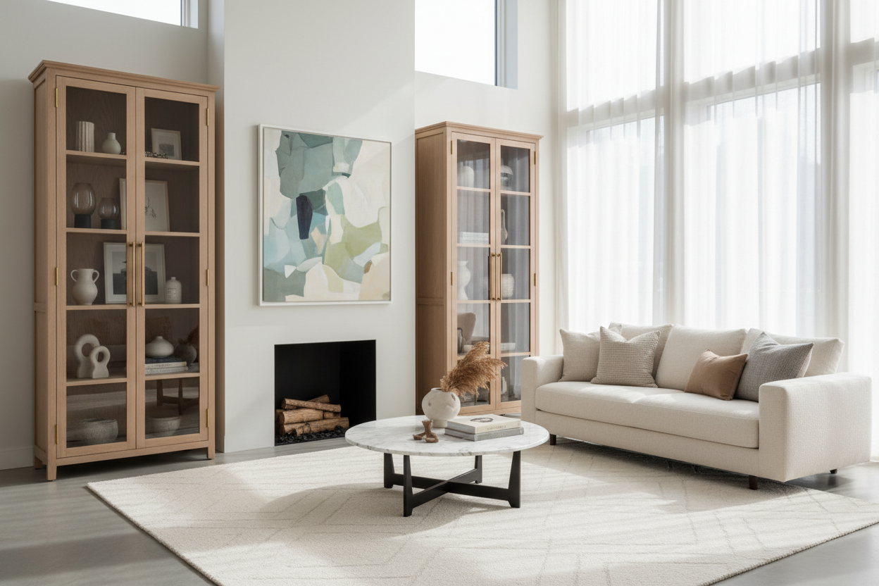 Display cabinets in oak: How to avoid that dated '90s look