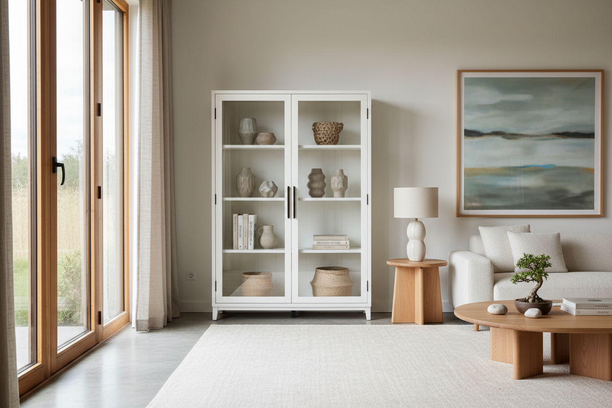 A white oak display cabinet: Nailing the modern organic aesthetic