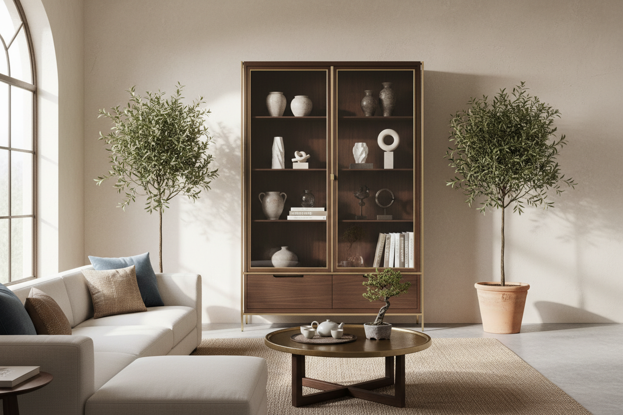 2 Door Cabinet With Glass Doors — The Designer's Secret to Curated Displays