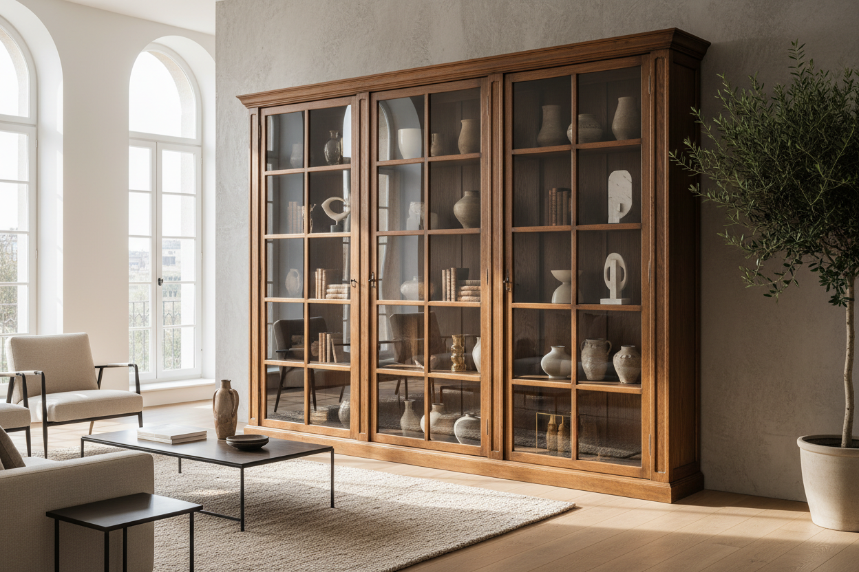 Solid Wood Cabinet With Glass Doors — The Designer's Secret to Timeless Display