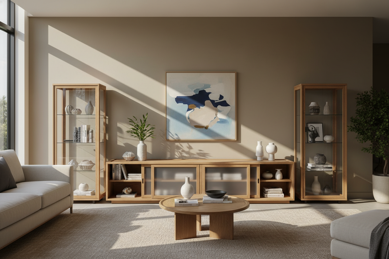 Wood Cabinet With Sliding Glass Doors — The Designer's Secret to Effortless Display