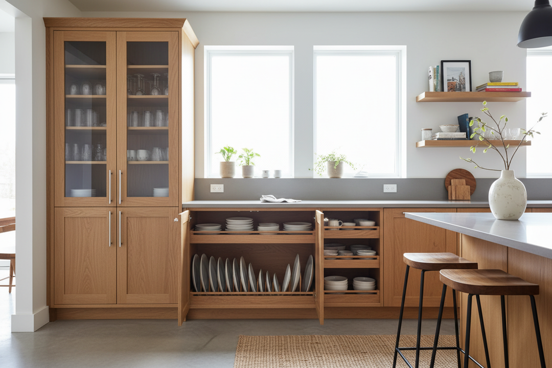 Cabinet for Plates and Glasses — The Kitchen Storage Mistake That's Actually Wasting Your Space